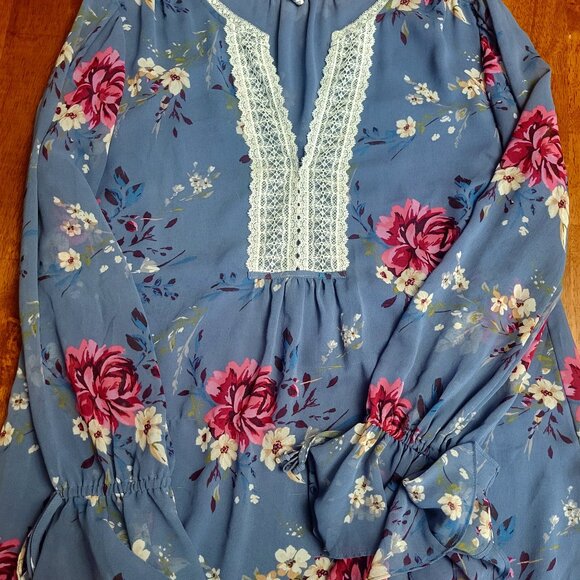 White House Black Market ~ Sz 8 ~ Hook and Eye Closure Blouse / Top ~ Excellent - Picture 5 of 8